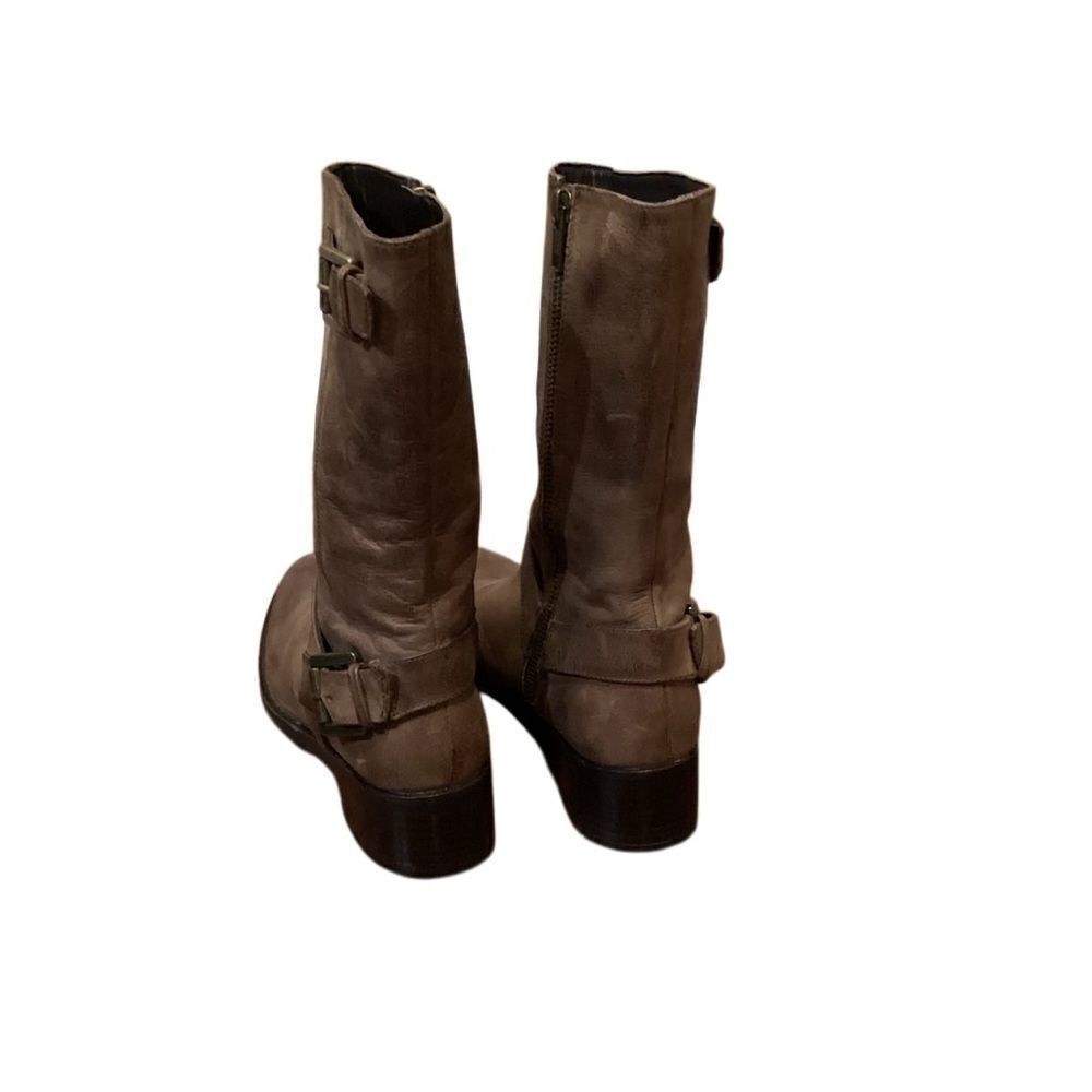 Cole Haan Brown Leather Harness Moto z boots 6.5 - Picture 2 of 12